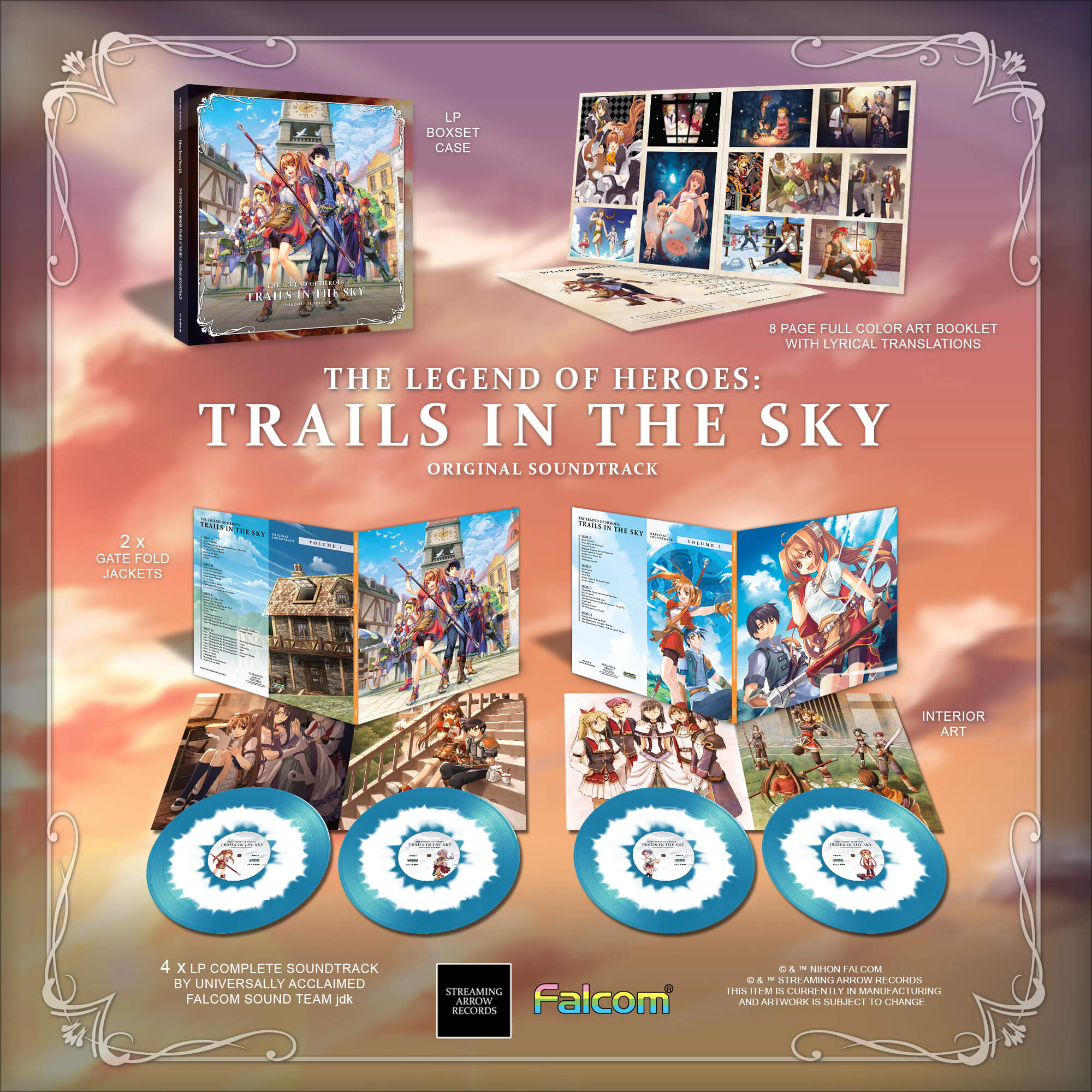 The Legend of Heroes: Trails In The Sky Original Soundtrack 4xLP